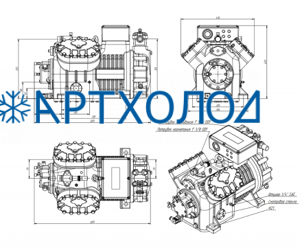 Компрессор поршневой R4N14E4K (LMBP) Ридан